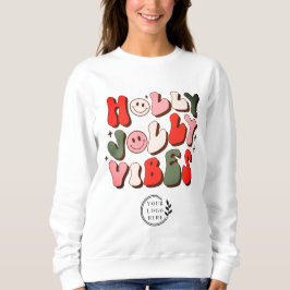 Camiseta Logotipo retro Natal Holly Jolly Vibes Feriados