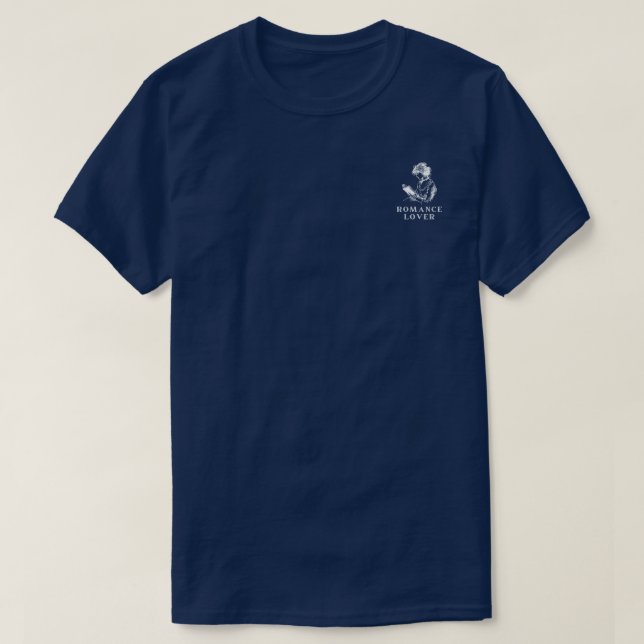 Camiseta Logotipo Romance Lover em branco (Frente do Design)