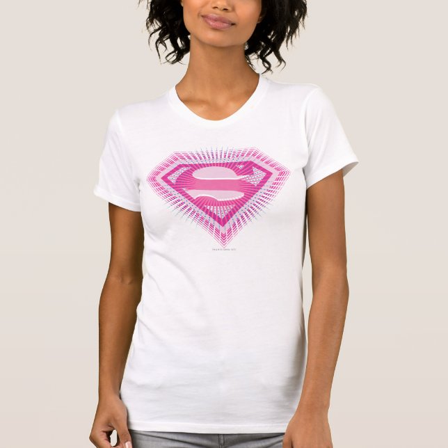Camiseta Logotipo rosa da Supergirl (Frente)