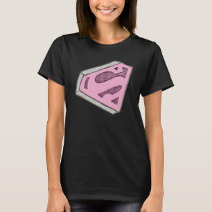 Camiseta Logotipo rosa de Supergirl esboçado