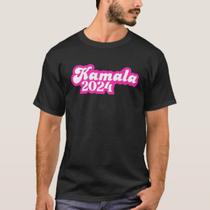 Camiseta Logotipo rosa feminino Kamala Harris 2024