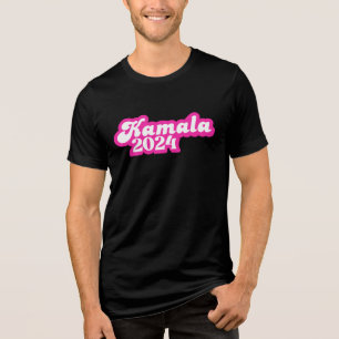 Camiseta Logotipo rosa feminino Kamala Harris 2024