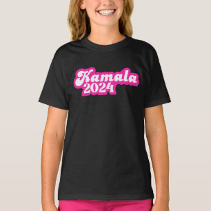 Camiseta Logotipo rosa feminino Kamala Harris 2024