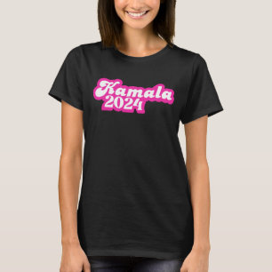 Camiseta Logotipo rosa feminino Kamala Harris 2024