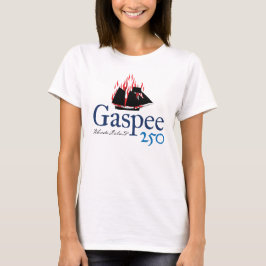 Camiseta Logotipo Russo DAR Gaspee250 (em Branco)