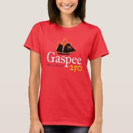 Camiseta Logotipo Russo DAR Gaspee250 em Vermelho