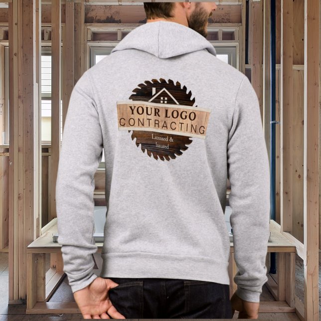 Camiseta Logotipo Rustic Wood Tone Contratante (Criador carregado)
