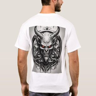 Camiseta Logotipo Satânico Realista Negro e Branco - Circul
