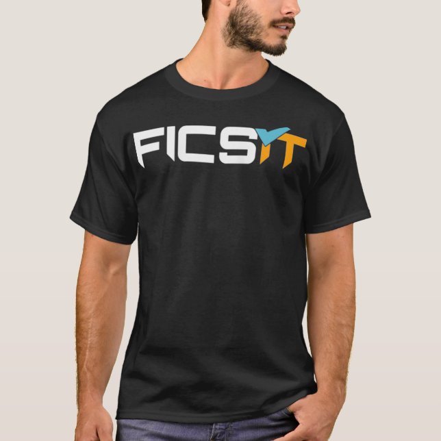 Camiseta Logotipo Satisfatório FICSIT Clássico  (Frente)