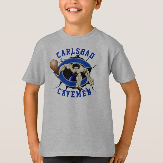 Camiseta Logotipo seguinte dos homens das cavernas do (Frente)