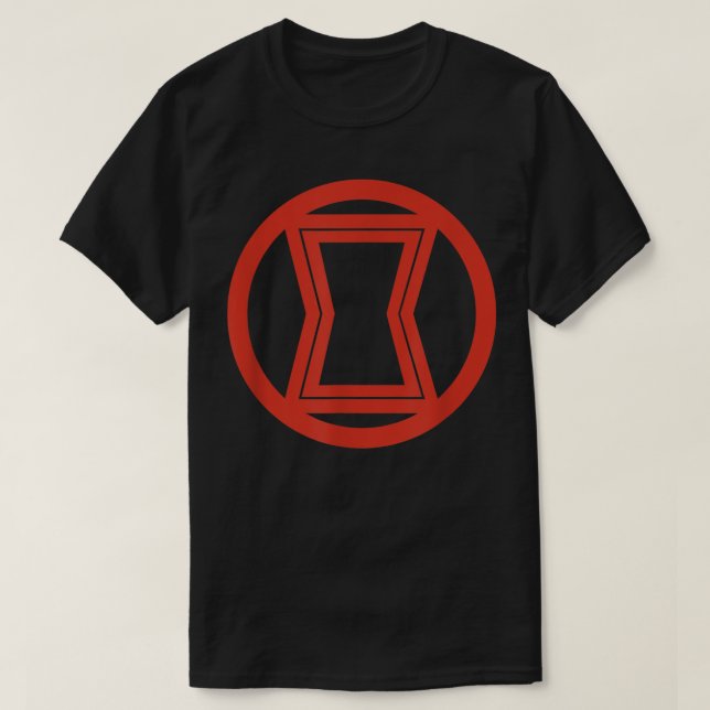 Camiseta Logotipo Simples da Viúva Preta da Marvel (Frente do Design)