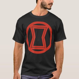 Camiseta Logotipo Simples da Viúva Preta da Marvel