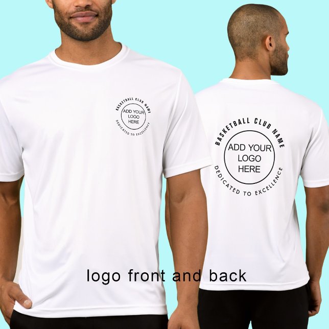 Camiseta Logotipo Simples do Baskeball Club Nome frontal Mo (Criador carregado)