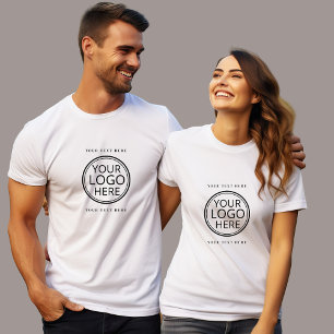 Camiseta Logotipo Simples E 2 Textos Corporativos