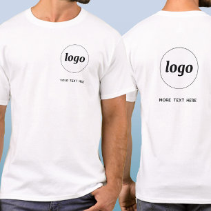 Camiseta Logotipo Simples e Crista Empresarial de Texto e V