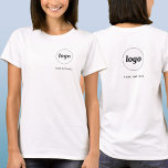 Camiseta Logotipo simples e texto - Retenção e devolução pa<br><div class="desc">Logótipo simples e t-shirt comercial de texto personalizada com o mesmo logótipo e texto na crista à frente e atrás. Substitua o logotipo e o texto por você para personalizar. Vista-os você mesmo, dê-os aos seus funcionários e colegas de trabalho para vestir como um uniforme da empresa, vendê-los a clientes...</div>
