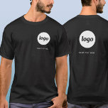 Camiseta Logotipo simples e texto - Retenção e devolução pa<br><div class="desc">Logótipo simples e t-shirt comercial de texto personalizada com o mesmo logótipo e texto na crista à frente e atrás. Substitua o logotipo e o texto por você para personalizar. Vista-os você mesmo, dê-os aos seus funcionários e colegas de trabalho para vestir como um uniforme da empresa, vendê-los a clientes...</div>