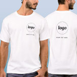 Camiseta Logotipo simples e texto - Retenção e devolução pa<br><div class="desc">Logótipo simples e t-shirt comercial de texto personalizada com o mesmo logótipo e texto na crista à frente e atrás. Substitua o logotipo e o texto por você para personalizar. Vista-os você mesmo, dê-os aos seus funcionários e colegas de trabalho para vestir como um uniforme da empresa, vendê-los a clientes...</div>