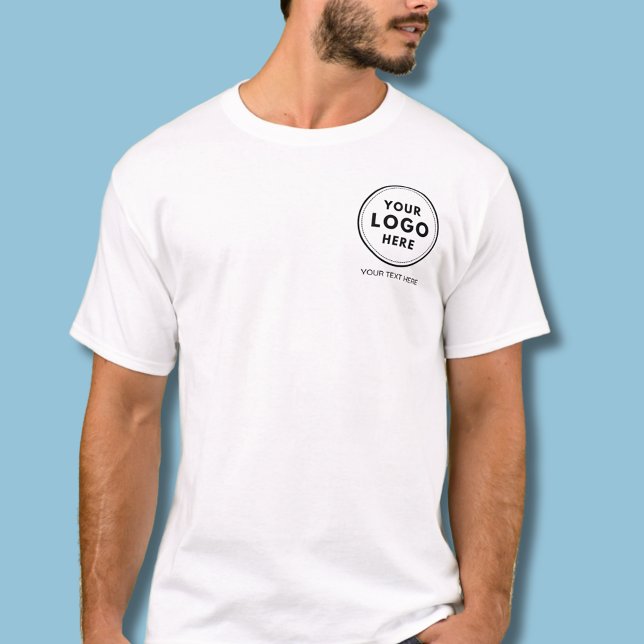 Camiseta Logotipo simples para profissionais de negócios (Simple Logo and Text Business T-Shirt)
