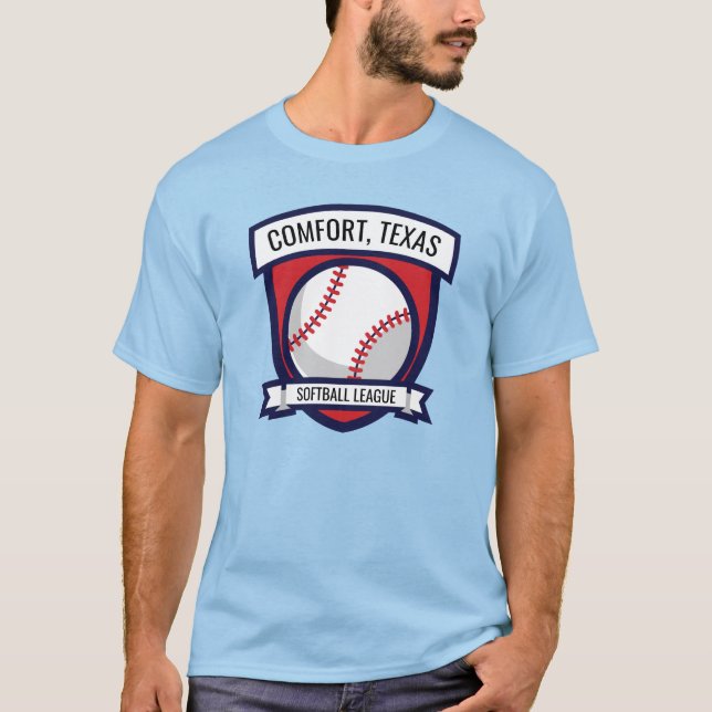 Camiseta Logotipo Softball Baseball Personalizado (Frente)
