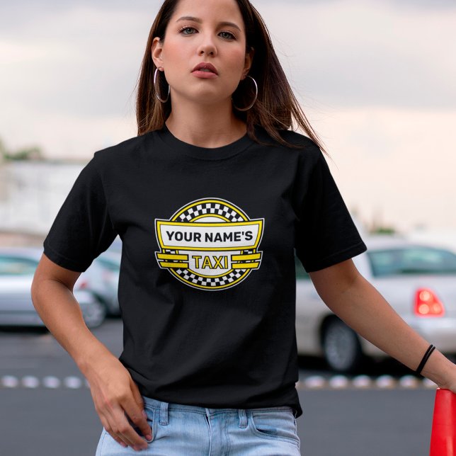 Camiseta Logotipo T de Taxi Personalizado (Criador carregado)