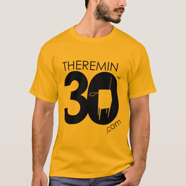 Camiseta Logotipo Theremin 30 (preto) (Frente)