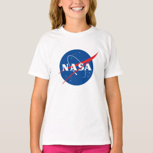 Camiseta Logotipo Ultimo da NASA Rocket White Cotton Girls"