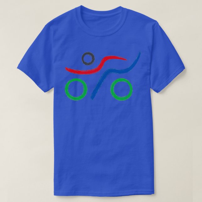 Camiseta Logotipo único do Triathlon (Frente do Design)