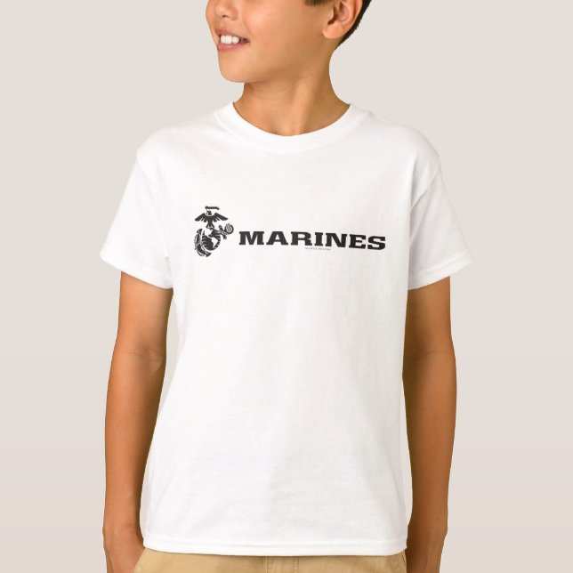Camiseta Logotipo USMC - Preto (Frente)