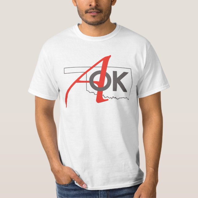 Camiseta Logotipo variável da cor/estilo AOK (Frente)