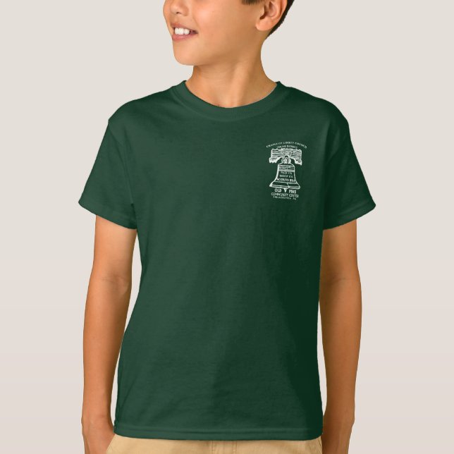 Camiseta Logotipo verde da Juventude de trás (Frente)