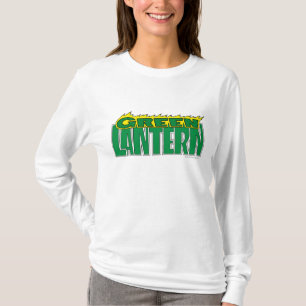 Camiseta Logotipo verde da lanterna - chamas amarelas