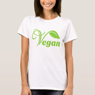 Camiseta Logotipo verde do vegan