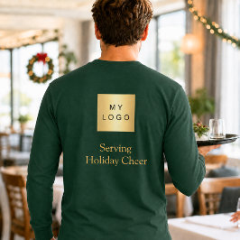 Camiseta Logotipo Verde Natal Equipe de Serviço de Alegria