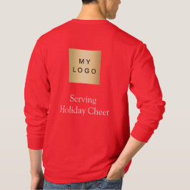 Camiseta Logotipo Vermelho Equipe de Natal Servindo Alegria