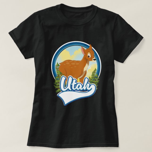Camiseta logotipo Viagem Deer de Utah (Frente do Design)