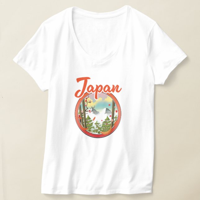 Camiseta Logotipo viagem do Japão (Postura )