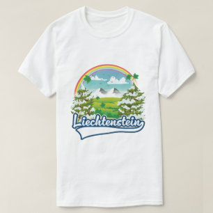 Camiseta Logotipo Viagem do Liechtenstein