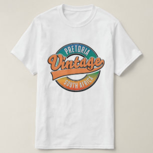 Camiseta logotipo vintage da região sul de áfrica