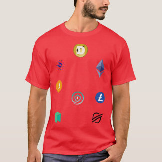 Camiseta Logotipos de criptomoeda