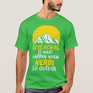 Camiseta Logs de Geocaching Contêiner GPS Outr Geocaching