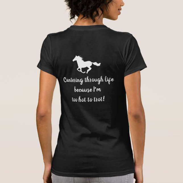 Camiseta Loira e quebrada - Humor - Logotipo branco (Verso)