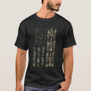 Camiseta Loisaida Estados Unidos Afastou Camo W.U. Bandeira