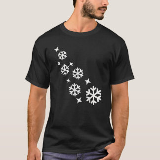 Camiseta Loja de Flocos de Neve Flocos de Neve Estrelas Esp