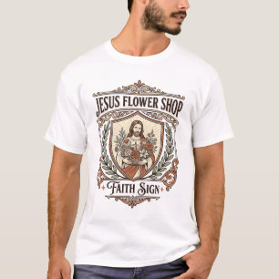 Camiseta Loja de Flores Jesus Sinal de Fé Loja de Flores Je