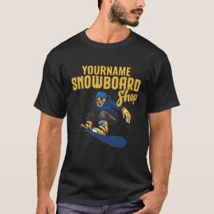 Camiseta Loja de Snowboard de Snow Boarder Personalizado Bi