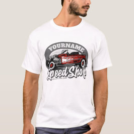Camiseta Loja de Velocidade Rockabilly Roadster Personaliza