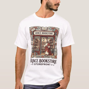 Camiseta Loja Grace Livraria Fachada Jesus Loja Livraria Fa
