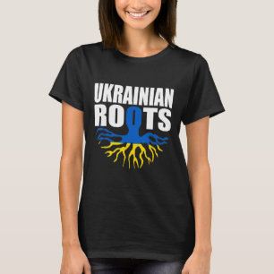 Camiseta LojaCastelo Raízes da Ucrânia Presente da Bandeira