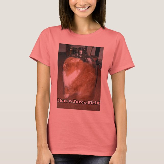 Camiseta lol cats shirt-i has a forcefield (Frente)